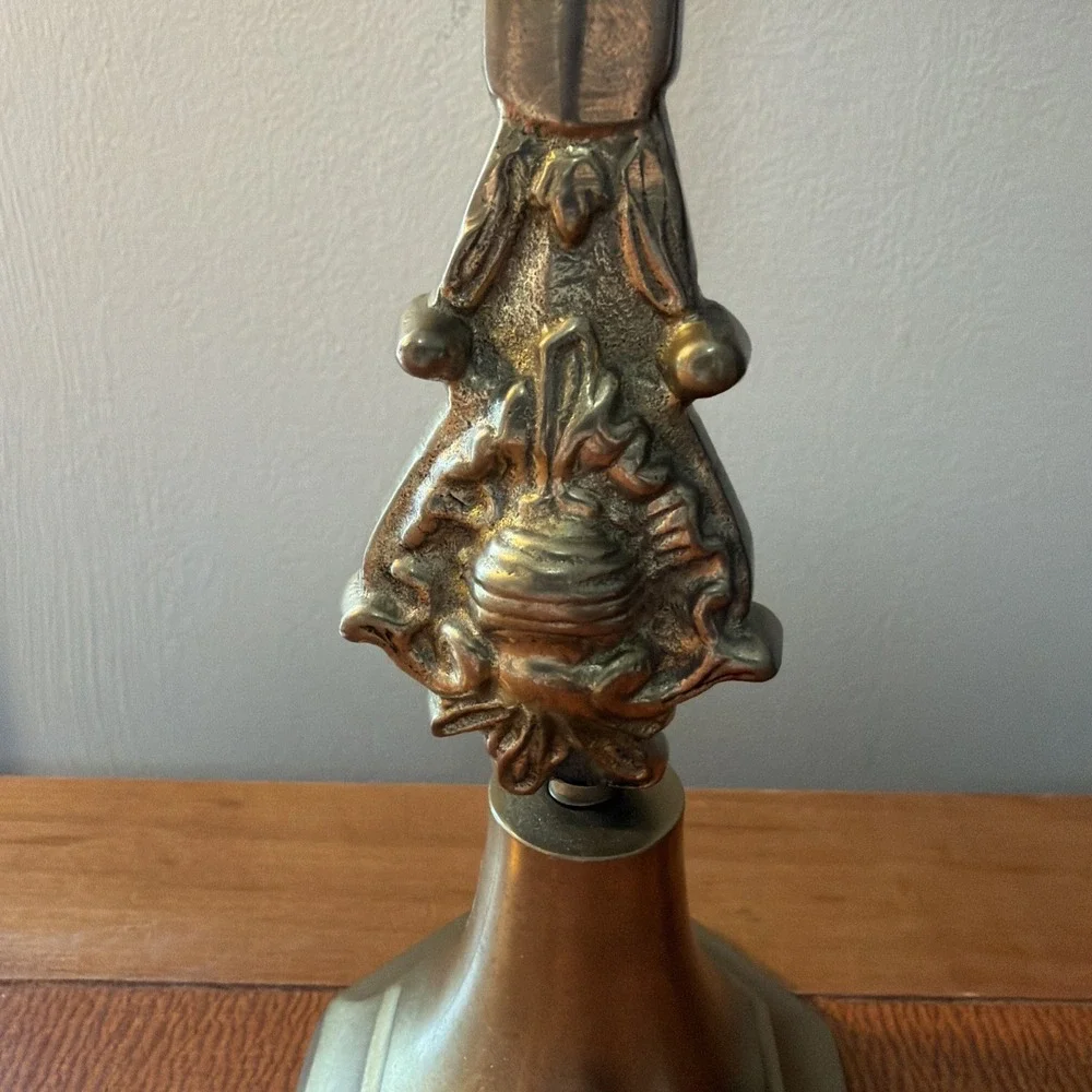 Large Vintage MCM Jesus Christ Solid Brass Cross Tabletop Standing 15